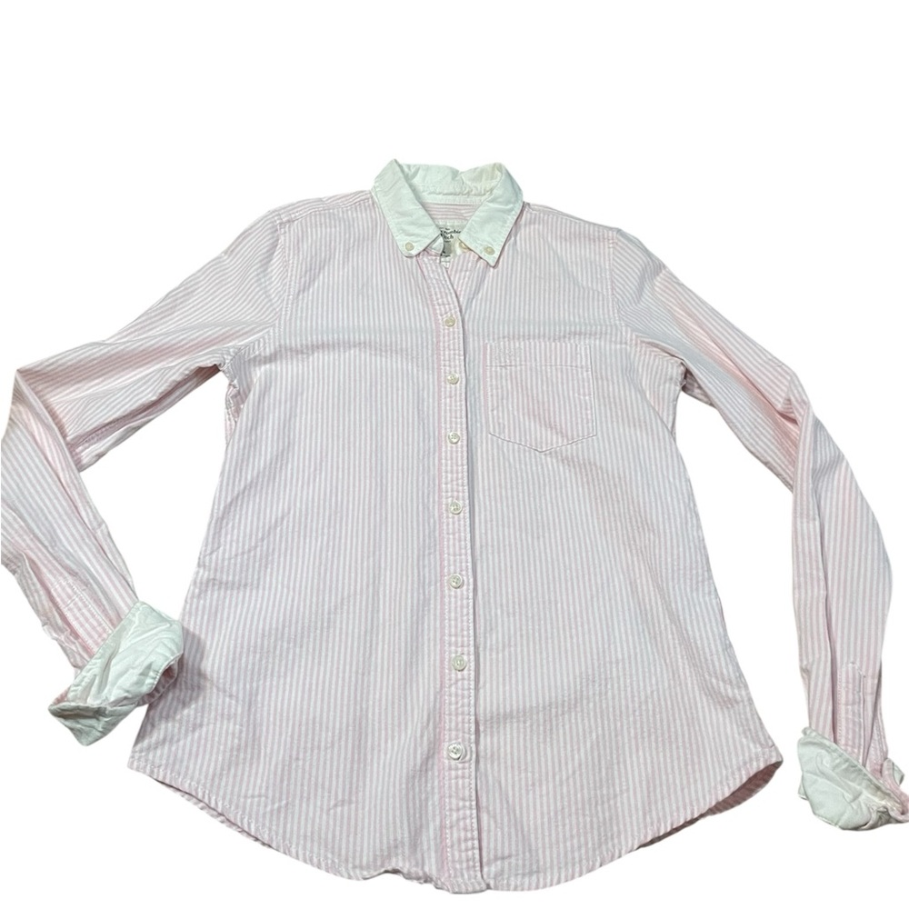 Pink Striped Button-Up Shirt